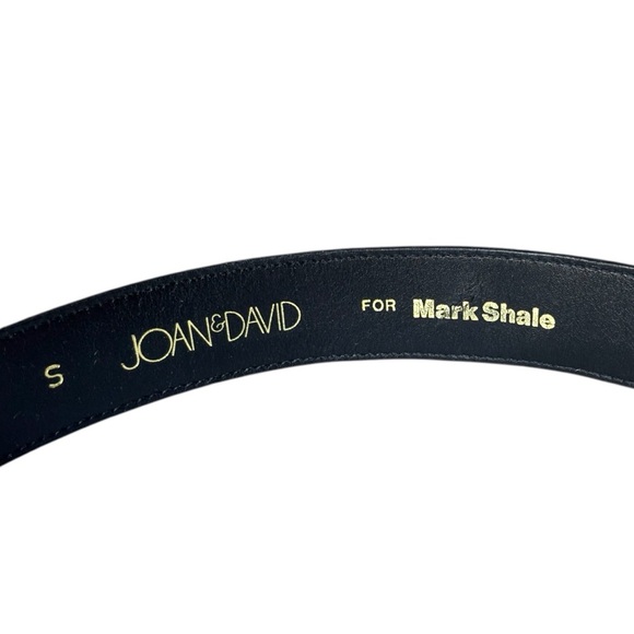 Joan & David for Mark Shale lizard embossed brown textured solid brass belt |S main image 7